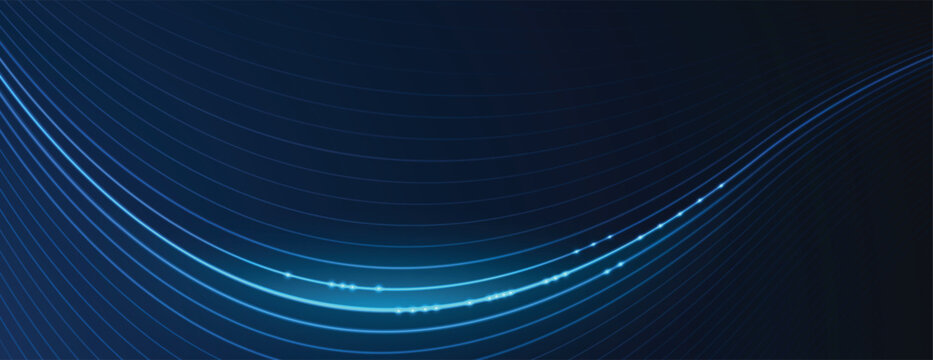 Digital cyberspace dark blue background representing big data, cloud computing, and AI
