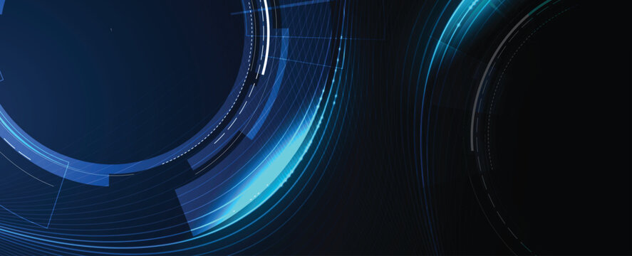 Digital cyberspace dark blue background representing big data, cloud computing, and AI