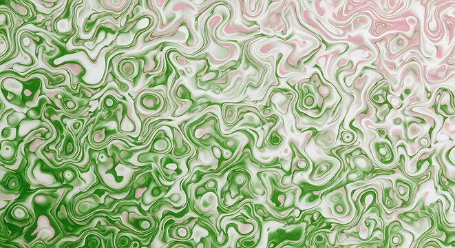 Abstract Green Swirling Pattern Background Design.