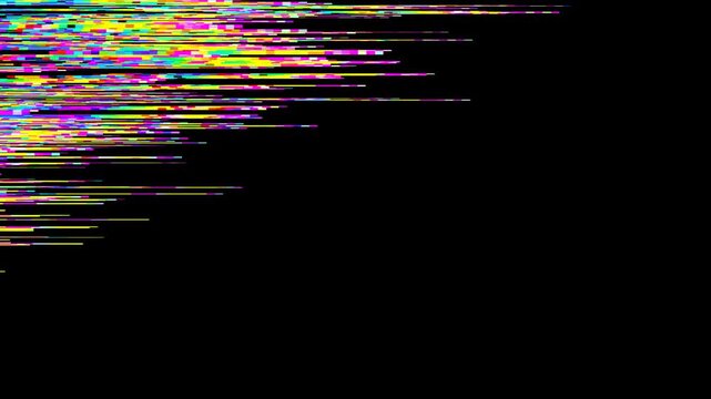 Looping neon RGB pixel-sort glitch - edgy EDM music video transition