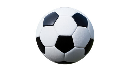 Fototapeta premium Classic black and white soccer ball with pentagonal and hexagonal panels