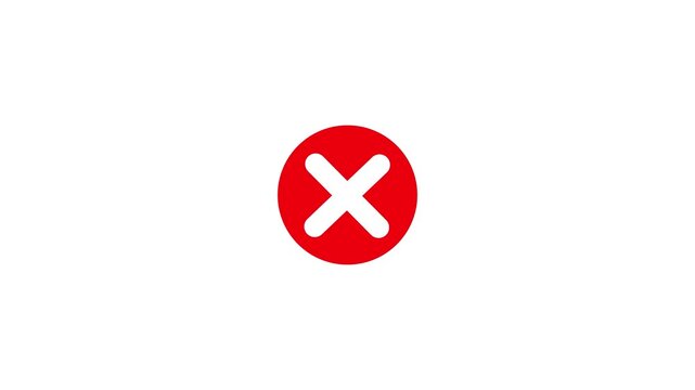 wrong sign animation.