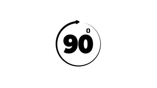 90 degree rotate view icon animation 4k animated background
