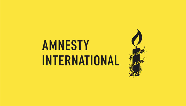 Amnesty international logo featuring a black candle wrapped in wire