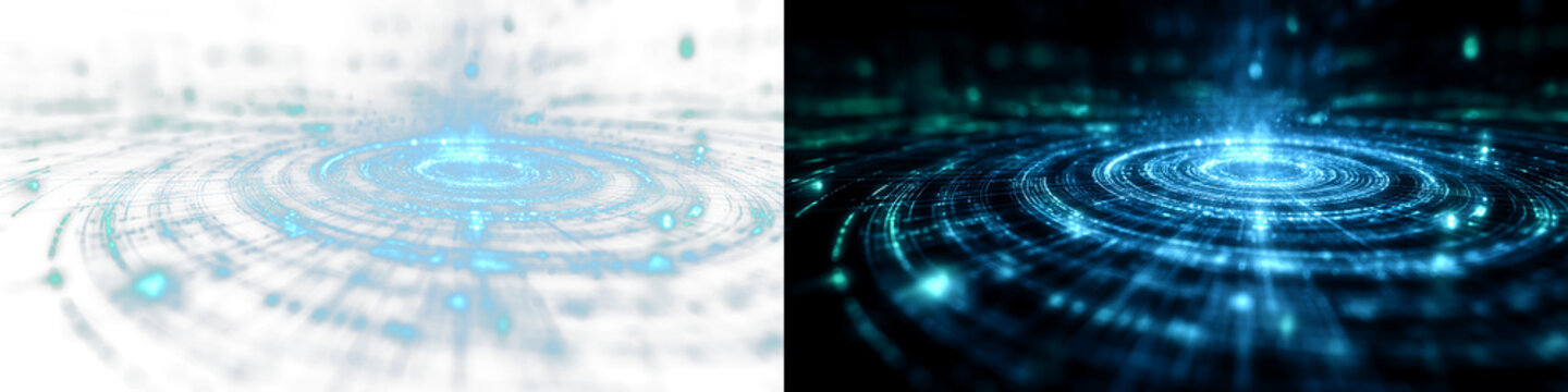Cybersecurity lock with glowing blue network atmosphere PNG