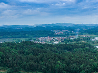 Fototapeta premium Beautiful Villages and Pastoral Scenery