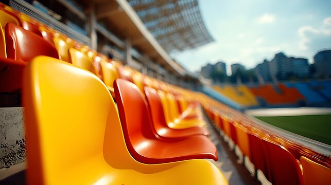 Rows of Stadium Seats / スタジアム座席の列