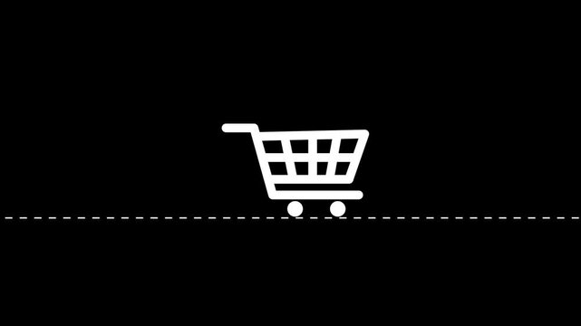 shopping cart icon Animation loop motion graphics