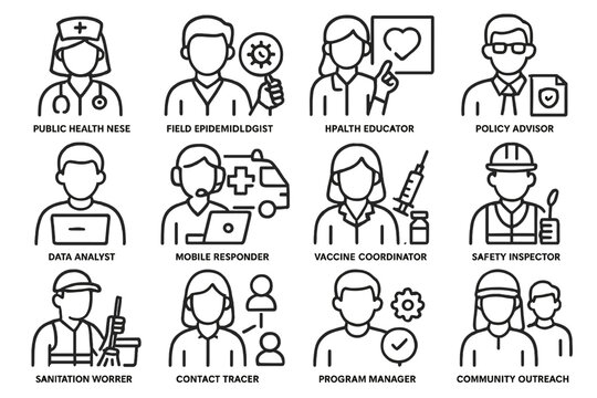 Public health roles and responsibilities: icons of diverse professions