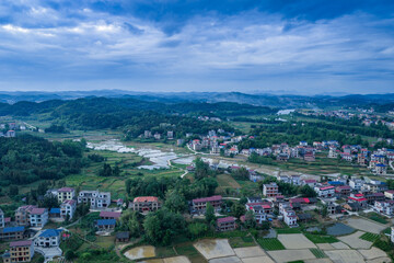 Fototapeta premium Beautiful Villages and Pastoral Scenery