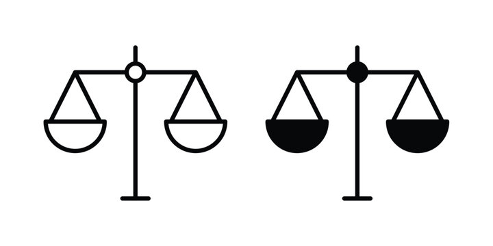 Balance icon editable. Vector pack in black