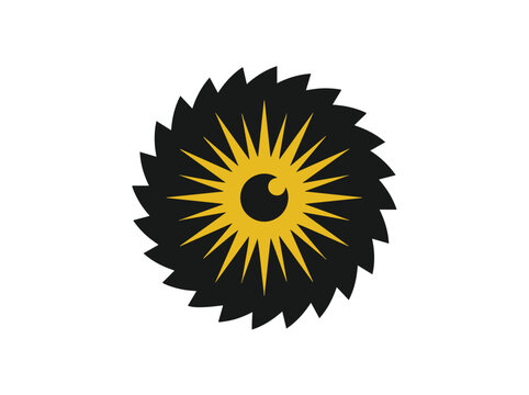 Solar Eclipse Sun Graphic Design.