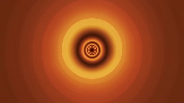 Abstract Concentric Circles Tunnel Animation in Warm Tones.