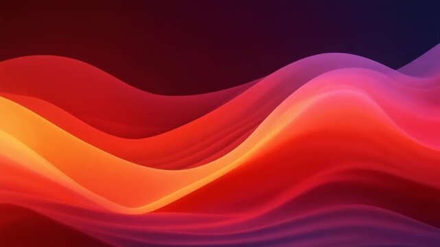 Abstract Red and Purple Flowing Waves Background.