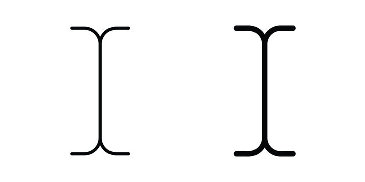 Cursor text icon editable. Vector pack in black