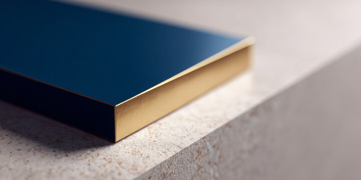 Minimalist black and gold box corner