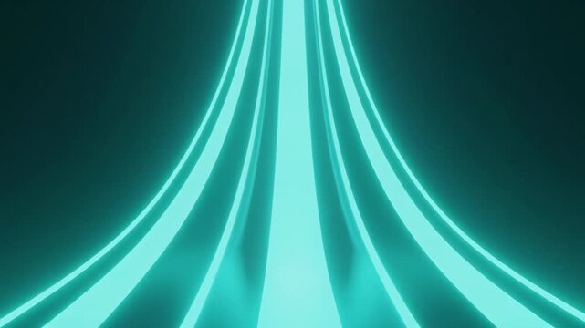Futuristic Cyan Light Speed Warp Effect.
