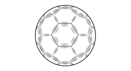 Fototapeta premium Detailed illustration of a soccer ball.