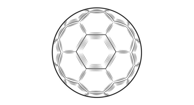 Detailed illustration of a soccer ball.