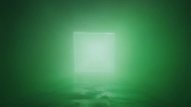 Green Studio Background with Central Spotlight for Product Presentation.