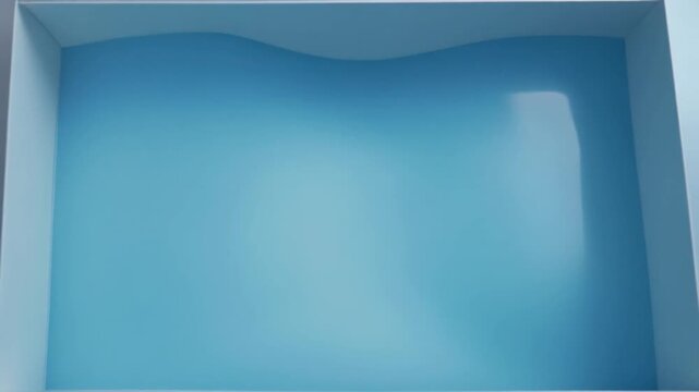 Top View of Empty Blue Plastic Basin.
