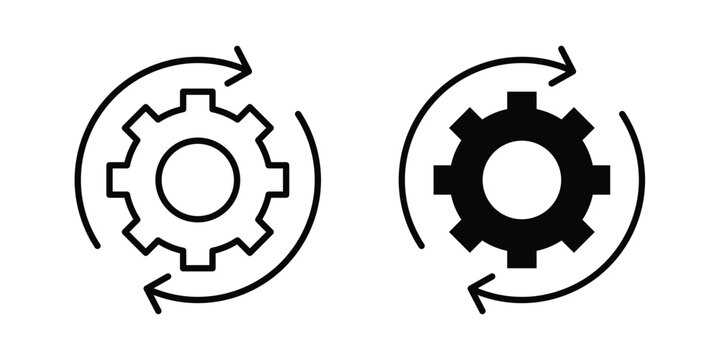 Operations icon editable. Vector pack in black