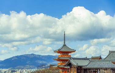 Naklejka premium Gion,The district was built to accommodate the needs of travellers and visitors to the shrine.It eventually evolved to become one of the most exclusive and well-known geisha districts in all of Japan