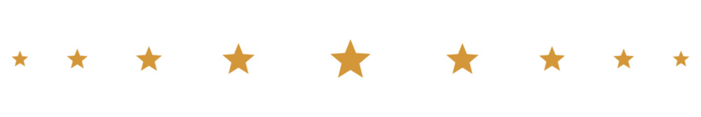 Obraz premium Gold star line divider design element.