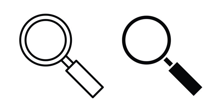 Search icon editable. Vector pack in black