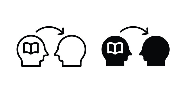 Share thoughts icon editable. Vector pack in black