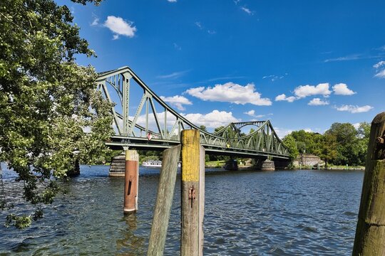 Glienicke Bridge in Potsdam Berlin Germany historic bridge of spies  - real photography - authentic - no ai
