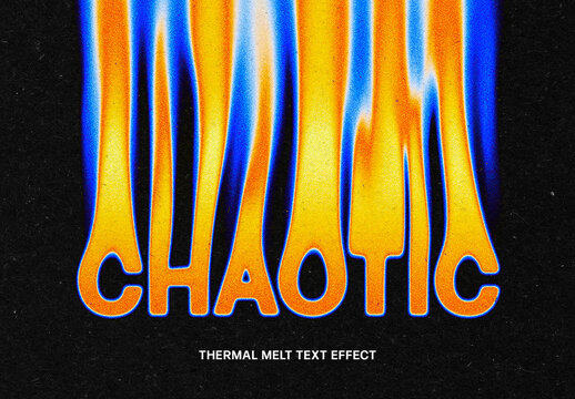 Thermal Melt Text Effect &ndash; Liquid Typography for Logo, Poster & Branding (PSD)