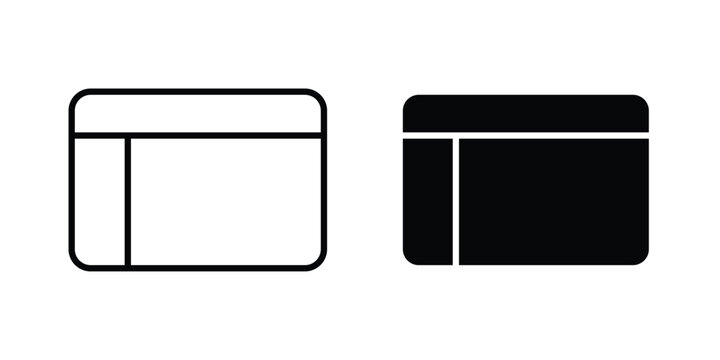 Table layout icon editable. Vector pack in black