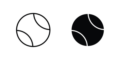 Fototapeta premium Tennis icon editable. Vector pack in black