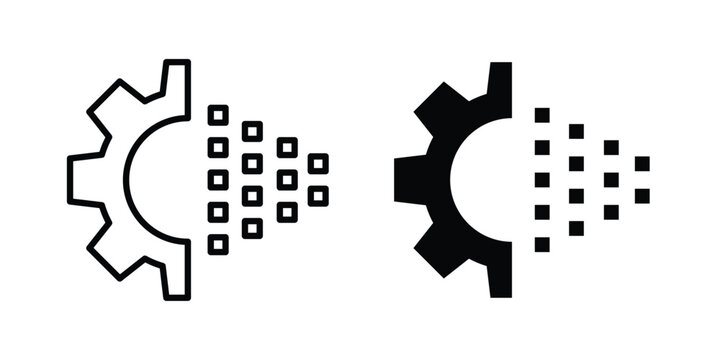 Transform icon editable. Vector pack in black