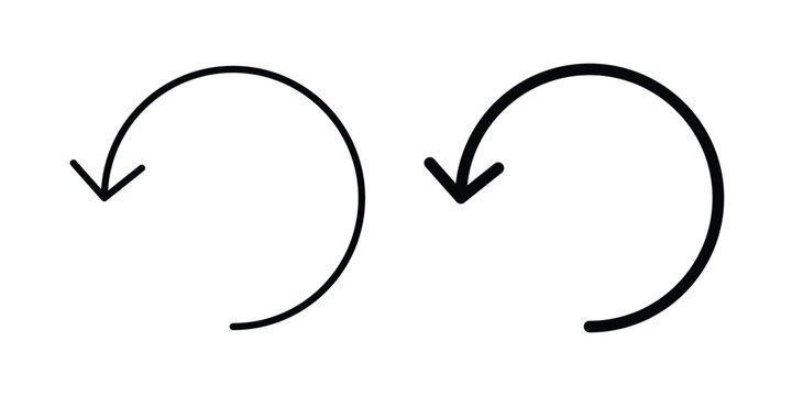 Undo icon editable. Vector pack in black