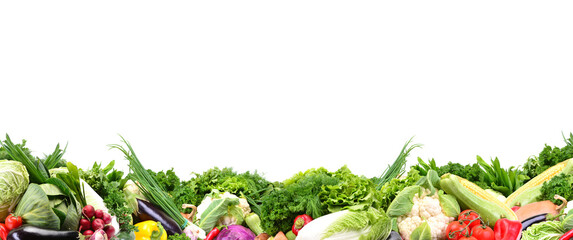 Obraz na płótnie Canvas Fresh vegetables isolated