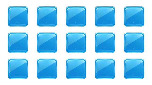 Array of Blue Square Buttons