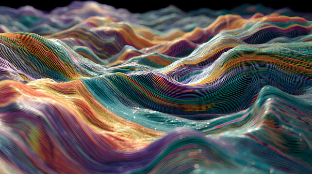 Abstract artistic illustration of an artistic rendering of vibration ripples expres for creative commercial background design