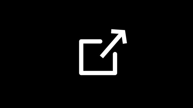 external link icon video with simple design.link icon.hyperlink icon
