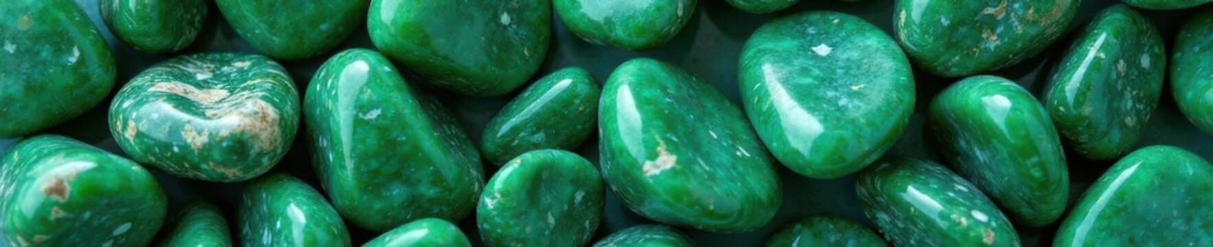 Green aventurine stones, fine-grained texture  Ornamental pebbles , metaphysical, ornamental