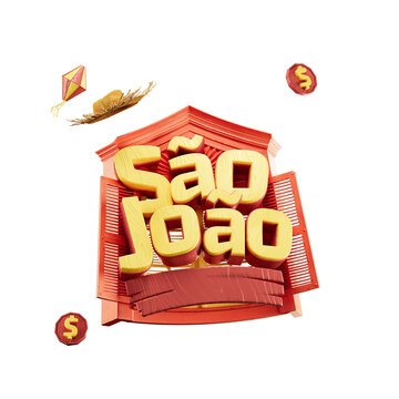 S&atilde;o Jo&atilde;o Selo 3D PNG Transparente