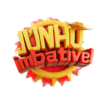 Junho Imbat&iacute;vel Selo 3D PNG Transparente
