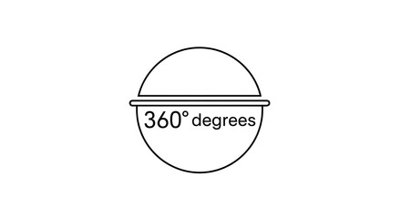 Fototapeta premium Circle showing 360 degrees angle measurement