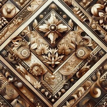 Premium Iboga Root Tribal Mosaic Background