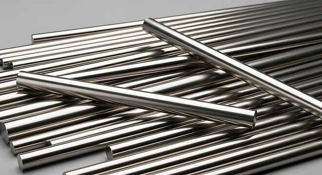 Close-up of metal screws on wooden surface