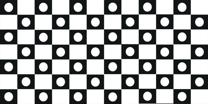 retro black checkerboard pattern with white dots