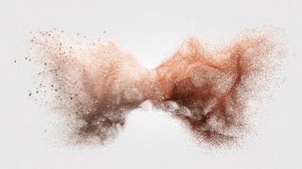 Fototapeta premium Abstract explosion of dust particles on white background