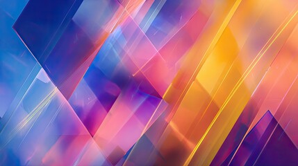 Lamas personalizadas con tu foto Vibrant abstract geometric shapes with overlapping colors and light