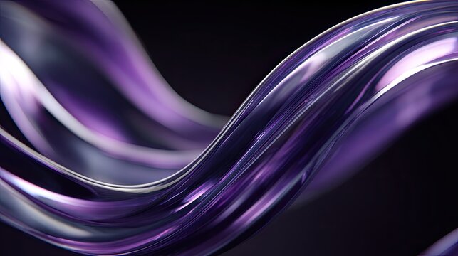 Fluid metallic waves of purple and silver shimmer